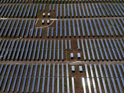 Una planta fotovoltaica en Trujillo, Cáceres.