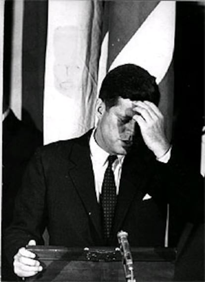 El presidente Kennedy, en una rueda de prensa en 1962.