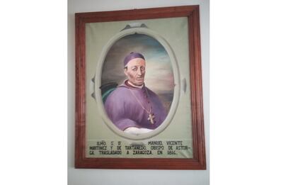 Retrato del obispo Manuel Vicente Martínez, que abrió proceso contra Ruiz de Padrón, en una imagen cedida por el historiador José Ignacio Algueró.