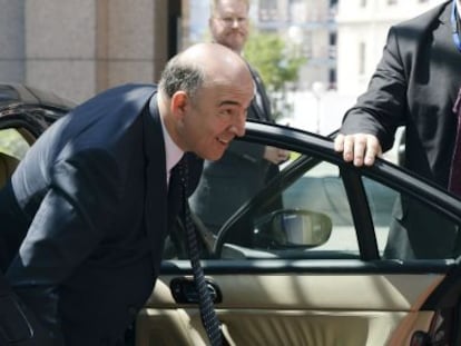 El ministro de Finanzas franc&eacute;s, Pierre Moscovici, en Bruselas.