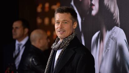 Brad Pitt, durante el estreno de &#039;Aliados&#039;, en Madrid.