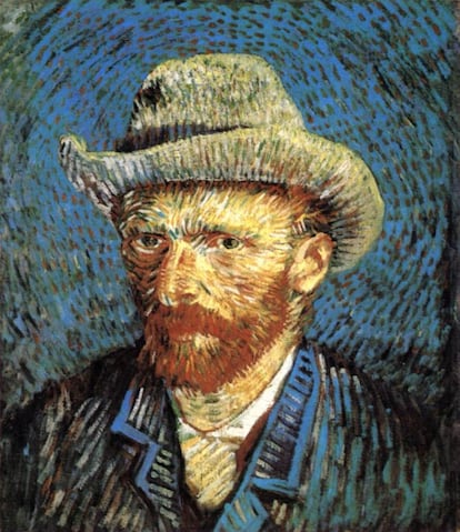 'Autorretrato con sombrero gris de fieltro' (1887), de Van Gogh.