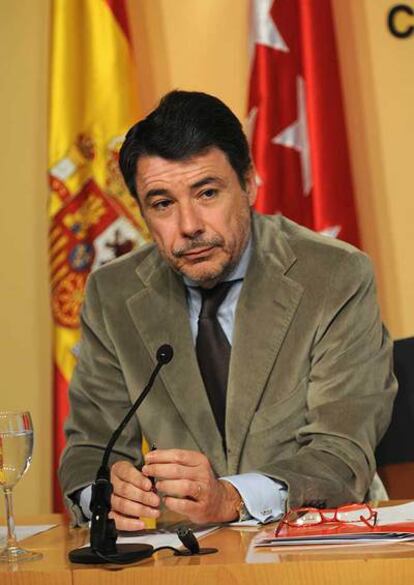 El vicepresidente de la Comunidad de Madrid, Ignacio González, tras el Consejo de Gobierno.