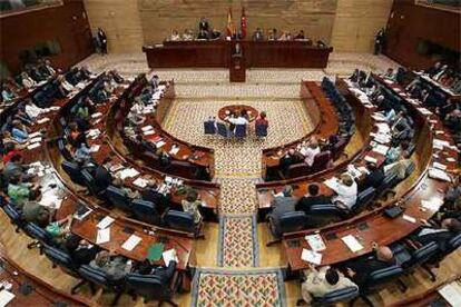 El hemiciclo de la Cámara regional durante el debate del estado de la región del año pasado.