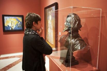 Un bust de Velázquez en l'exposició 'Què hi ha de nou? Velázquez'.