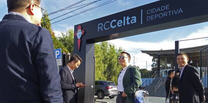 Directivos del grupo chino interesado en comprar el Celta.