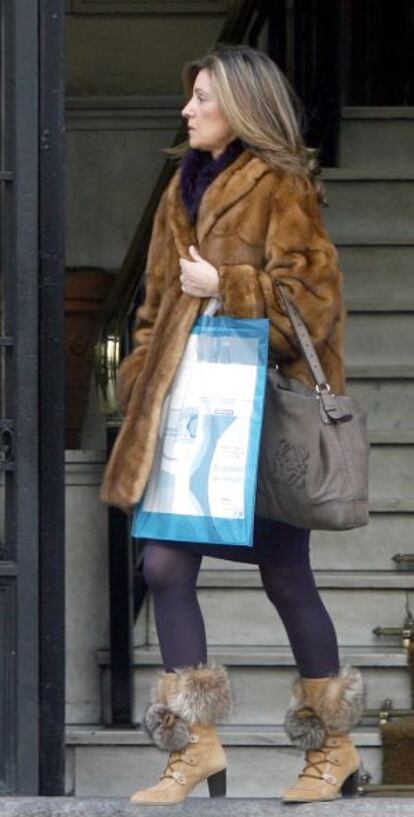 Rosal&iacute;a Iglesias outside her home in Madrid.