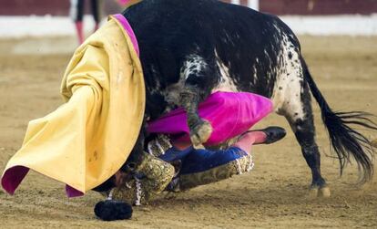 Francisco Rivera Ordóñez, cogido por el cuarto toro el pasado lunes en Huesca.