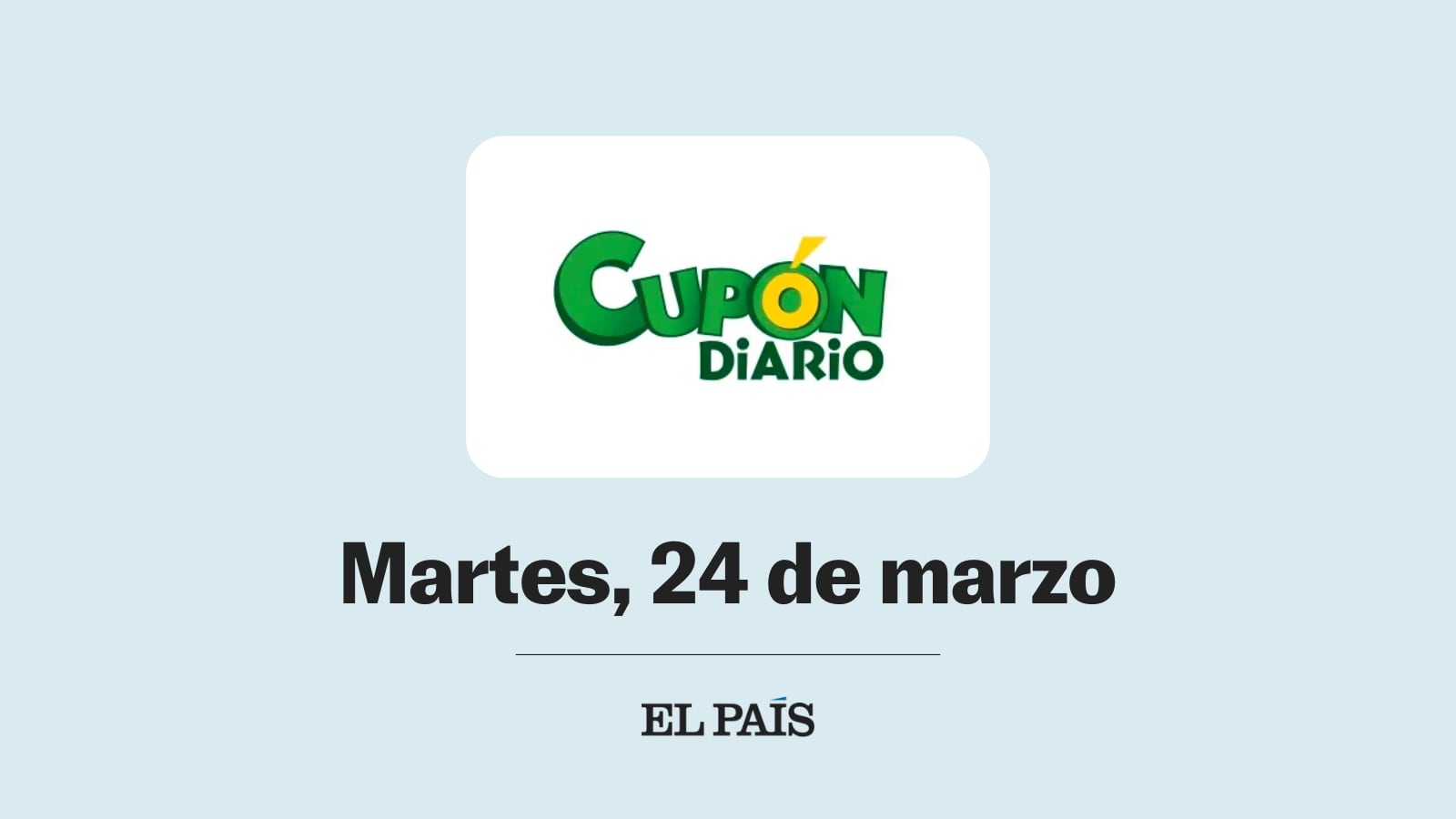 Cupón diario de la ONCE: comprobar sorteo del martes 24 de marzo