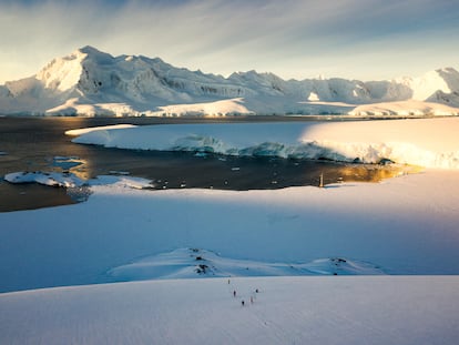 Paisaje de la Antártida junto a la base británica de Port Lockroy.