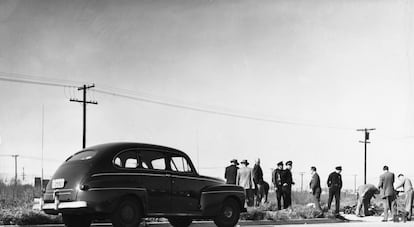 Escena del crimen de Elizabeth Short, conocida como La Dalia Negra, en enero de 1947. 