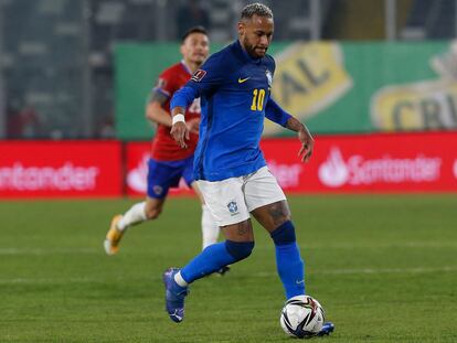 Neymar, na partida do Brasil contra o Chile.