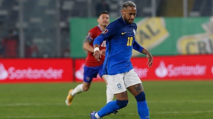 Neymar, na partida do Brasil contra o Chile.