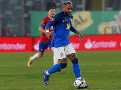 Neymar, en el partido de Brasil ante Chile.