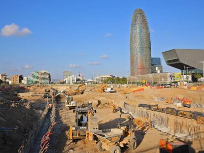 Obras del túnel de Glòries.