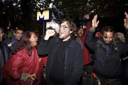 Manifestación de indignados, ayer en Bruselas.