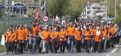 Cientos de personas apoyaron la manifestación de apoyo a Segi