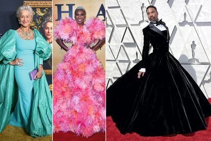 Helen Mirren, Cynthia Erivo y Billy Porter batallan contra los estereotipos de edad, raza o género sobre la alfombra roja.