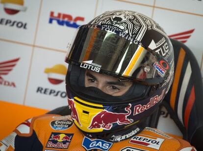 Marc Márquez, durante el GP de Aragón.