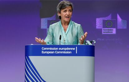 La vicepresidenta de la Comisión Europea, Margrethe Vestager, y responsable de Competencia.