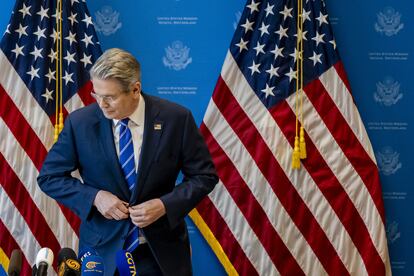US Secretary of the Treasury Scott Bessent attends a press conference on May 12, 2025. 