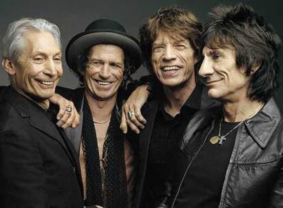 Charlie Watts, Keith Richards, Mick Jagger y Ron Wood en una foto reciente