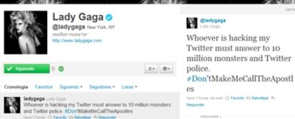 El mensaje que Lady Gaga ha dirigido en Twitter al 'hacker' que logró entrar en su cuenta.