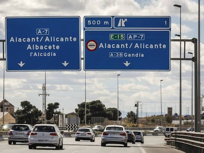 Tramo de la AP-7 cerca de Alicante.