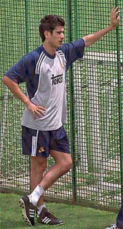 Álvaro, en un descanso durante una sesión preparatoria.