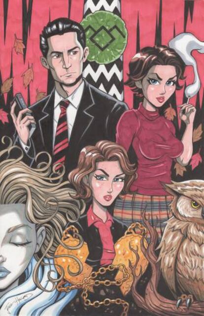 Fan-art de 'Twin Peaks'.