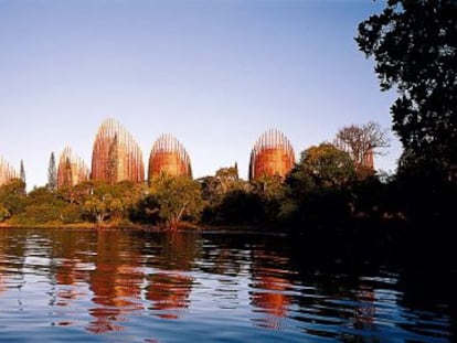 El centro cultural Jean Marie Tjibaou, construido por Piano en Noumea.