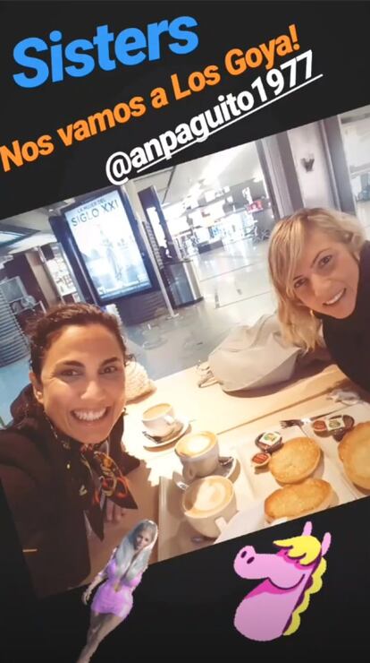 Toni Acosta, muy sonriente, anunciaba con un gran desayuno que estaba lista para los premios.