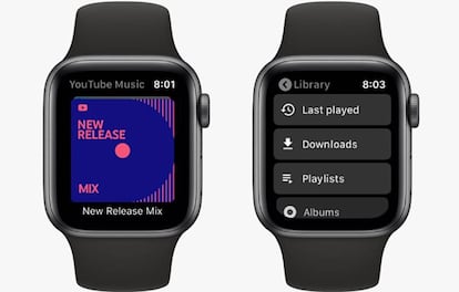 YouTube Music en Apple Watch.