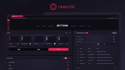 Nueva interfaz del navegador Opera GX