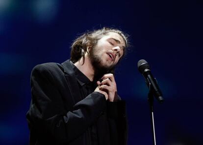 Salvador Sobral, en su actuación en Eurovisión el pasado 13 de mayo en Kiev (Ucrania).