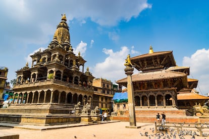 El templo de Krishna, uno de los grandes atractivos de la plaza Durbar de Patan.