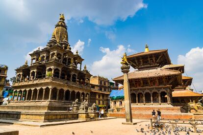 El templo de Krishna, uno de los grandes atractivos de la plaza Durbar de Patan.