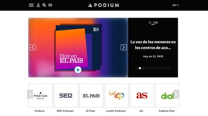 El nuevo diseño de la web de Podium Podcast.