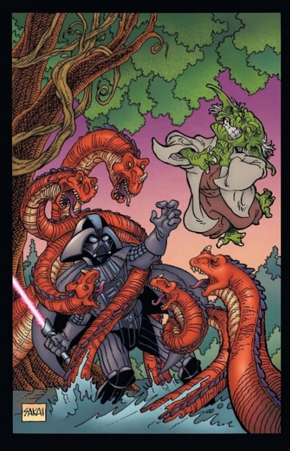 El japonés Stan Sakai, un icono del cómic independiente gracias a 'Usagi Yojimbo', se atrevió a dar su particular visión de la fuerza de Darth Vader y Yoda.