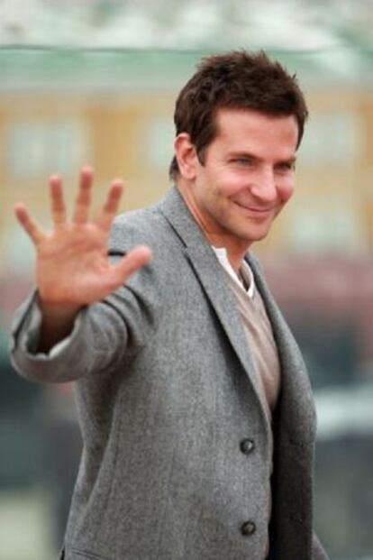 Bradley Cooper, en la presentación de 'La gran estafa americana' en Rusia.