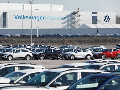 Vehículos en Navarra de Volkswagen, marca que cometió fraude con los motores diésel vendidos entre 2009 y 2015.