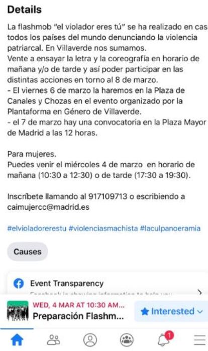 Convocatoria para la coreografía de 'Un violador en tu camino'