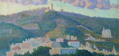 El monte Tibidabo en 1912 a ojos del impresionista Darío de Regoyo.