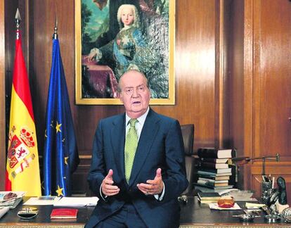 El Rey, durante su discurso el pasado día 24.