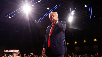 Former US President Donald Trump at the Conservative Political Action Conference (CPAC) in Orlando, Florida on February 26.