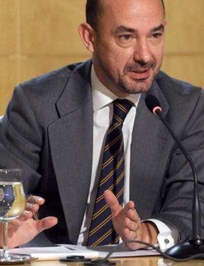 El vicealcalde, Miguel Ángel Villanueva, en la rueda de prensa.