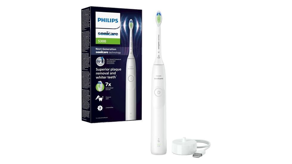 Cepillo eléctrico Philips Sonicare con dos velocidades.