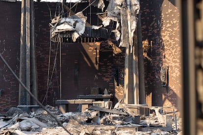 Remains of the altar of the Catholic Church Corpus Christi, very near Sunset Boulevard.