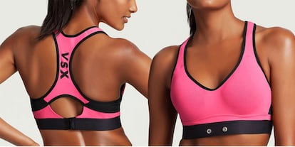 Es un sujetador deportivo de la mundialmente conocida marca Victoria's Secret que a diferencia del resto de prendas de este tipo, dispone de unos electrodos que monitorean el ritmo cardíaco. Esta funcionalidad se puede sincronizar con el móvil, y ayudan a tener un perfecto dominio de los ejercicios que se realicen. Es la prenda ideal para las mujeres deportistas, o incluso para aquellas que se inician y quieren tener un control total de sus entrenamientos. Está disponible en distintas tallas, colores y estampado a un precio de entre 55 y 75 euros.