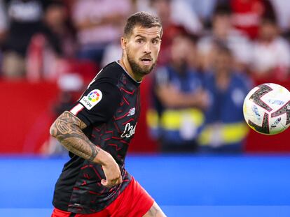 Íñigo Martínez,  durante un partido del Athletic de Bilbao de esta temporada.